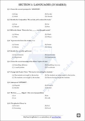 AMU Class 9 Test Series - 3