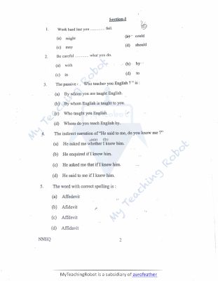 AMU Class - 9 Question with Answer - 2023