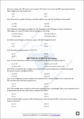 CM SHRI CLASS 11 Science (Test Series - 2)