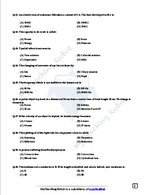 JMI Class 11 Science TestSeries- 5