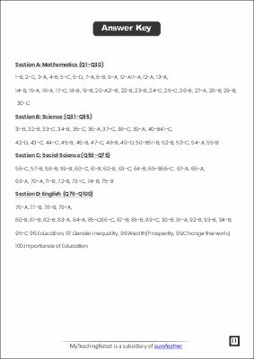 JMI Class 6 Test Series- 1