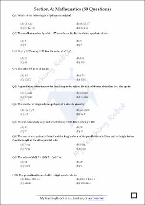 JMI Class 6 Test Series- 2