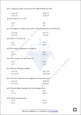 JMI Class 6 Test Series- 4