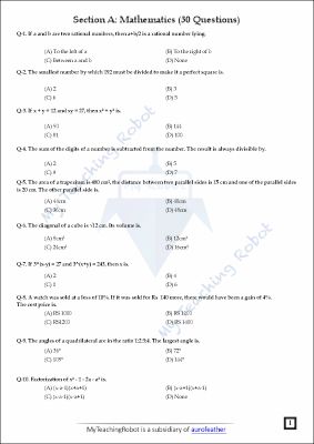JMI Class 6 Test Series- 5