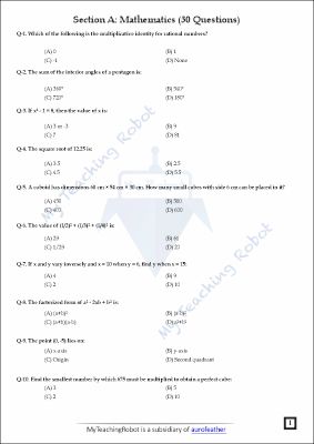 JMI Class 9 Test Series- 4