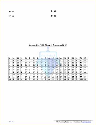 JMI Class 11 (Commerce) - 2018 (Question with Answer)