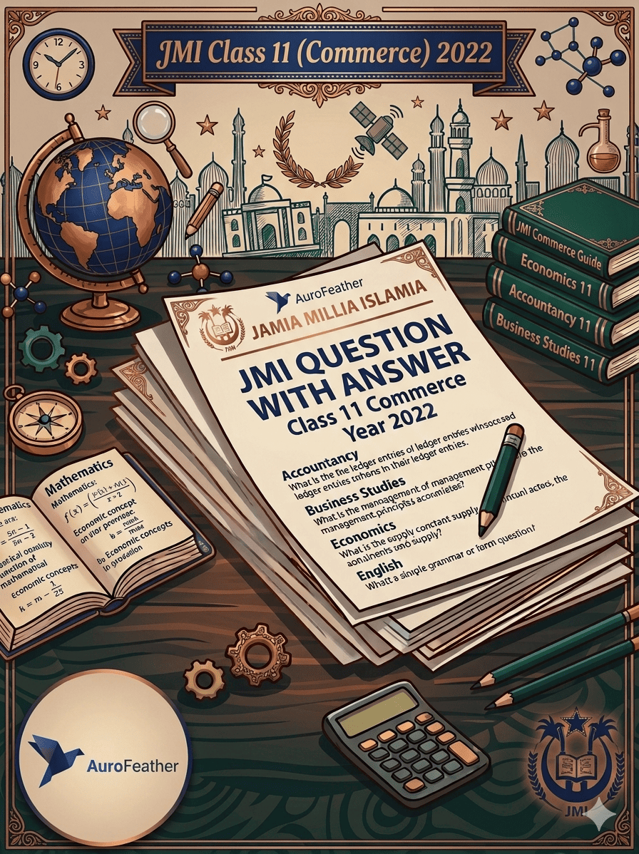 JMI Class 11 (Commerce) - 2022 (Question with Answer)