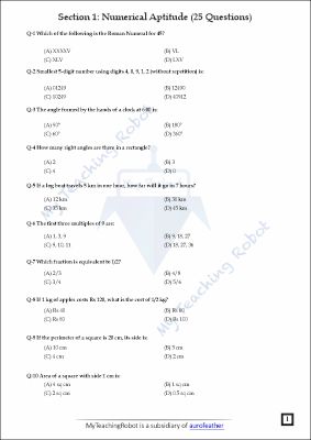 CM SHRI CLASS 6 (Test Series - 2)
