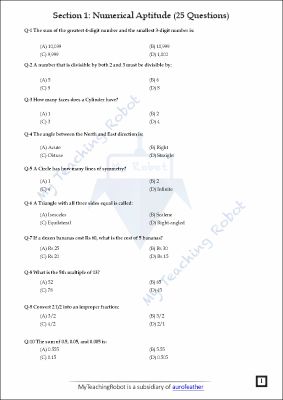 CM SHRI CLASS 6 (Test Series - 3)