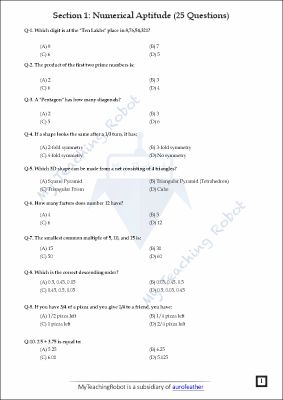 CM SHRI CLASS 6 (Test Series - 5)